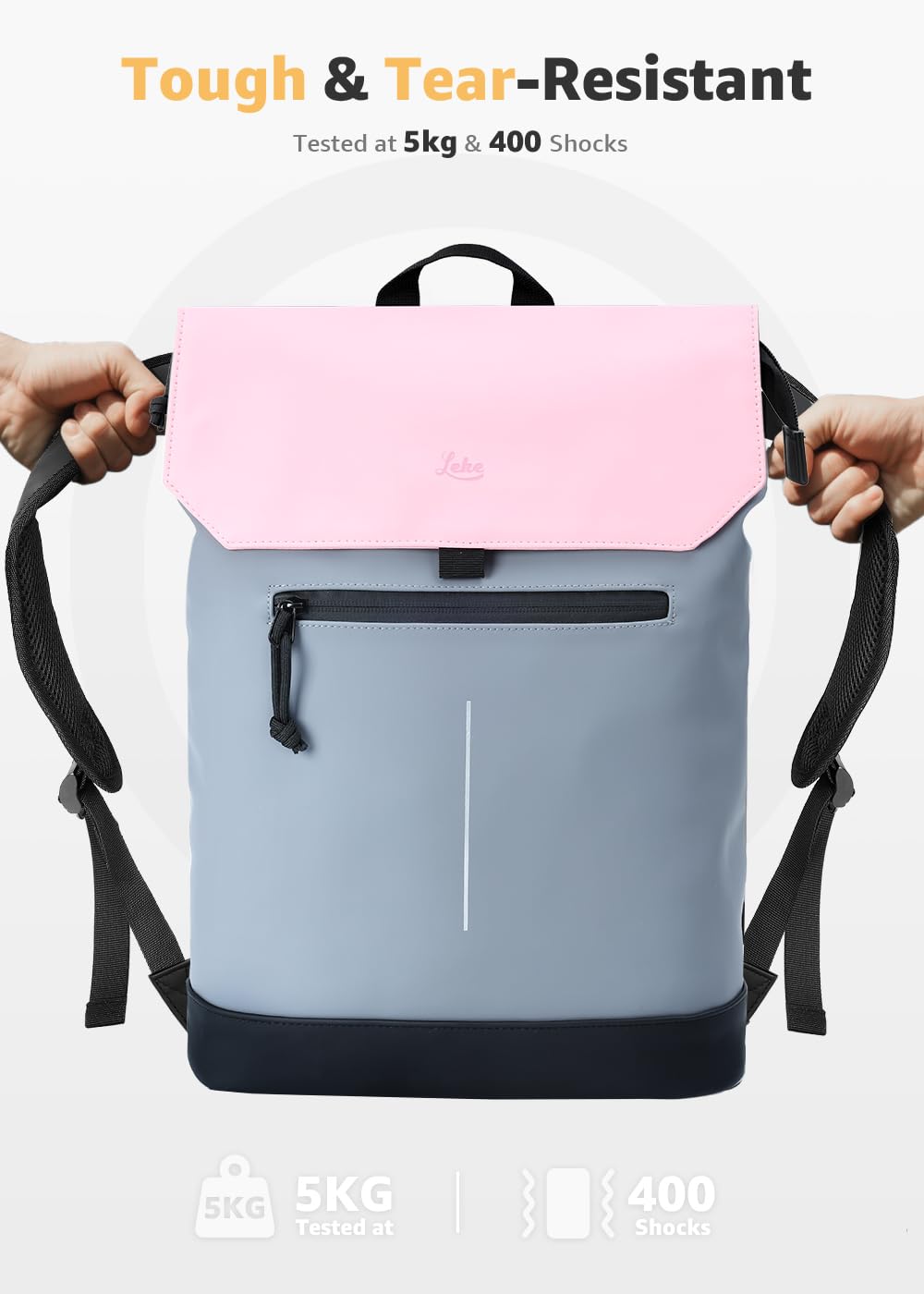 Lekespring Zaino Porta PC Donna 15.6 Pollici – Elegante Zaino Università e Lavoro Donna,Impermeabile per Laptop con Design Moderno, Ideale per Viaggi, Ufficio e Scuola