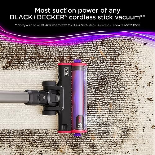 Image of BLACK+DECKER Cordless Vacuum, Stick Vacuum Cordless for Hardwood Floor and Carpet, LED Floor Lights, Bagless, Lightweight Portable, Removable Floorhead, SUMMITSERIES (BHFEA640WG)