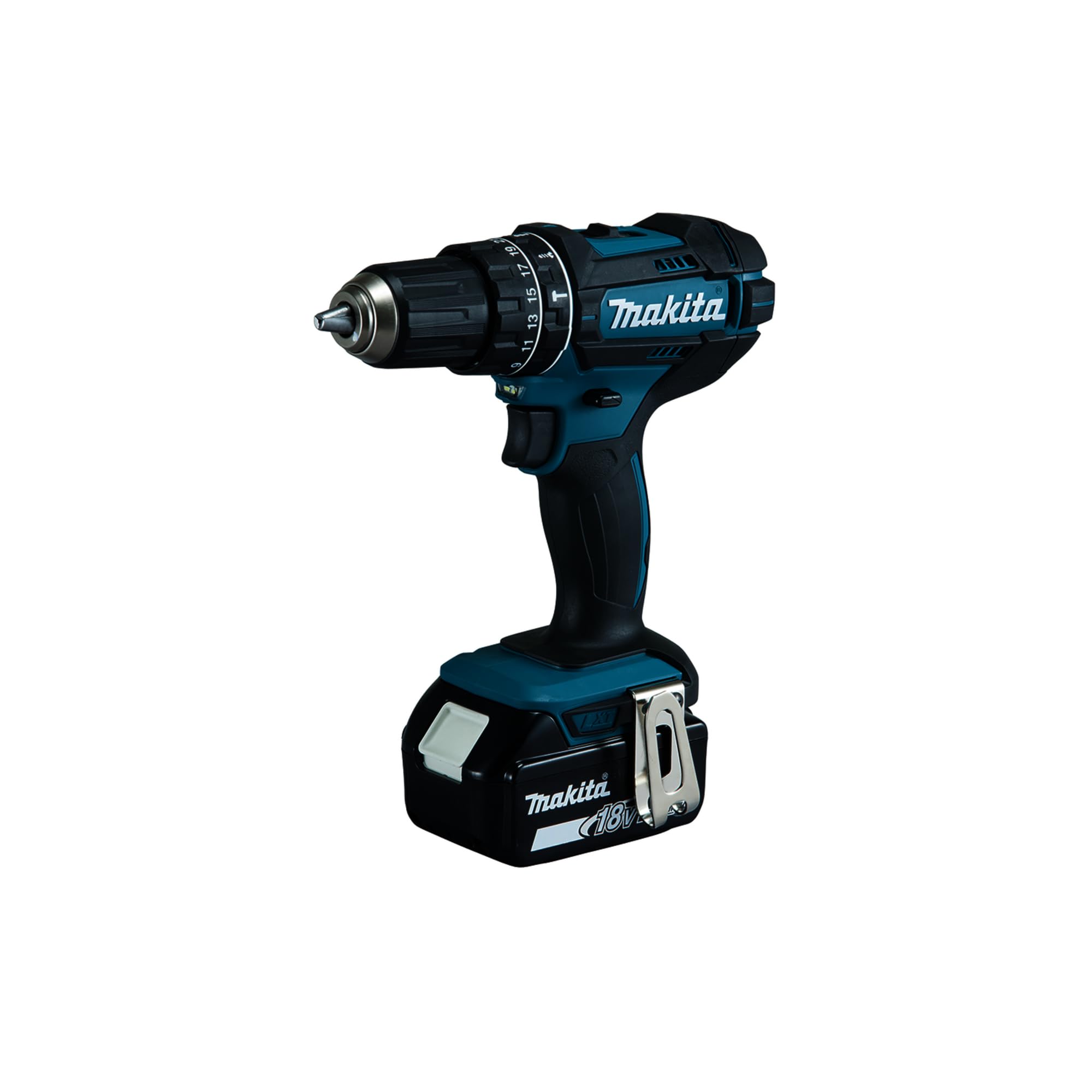 Makita Blue Dhp482rtj 18V Li-Ion Lxt Combi Drill Complete With 2 X 5.0 Ah Batteries And Charger Supplied In A Makpac Case