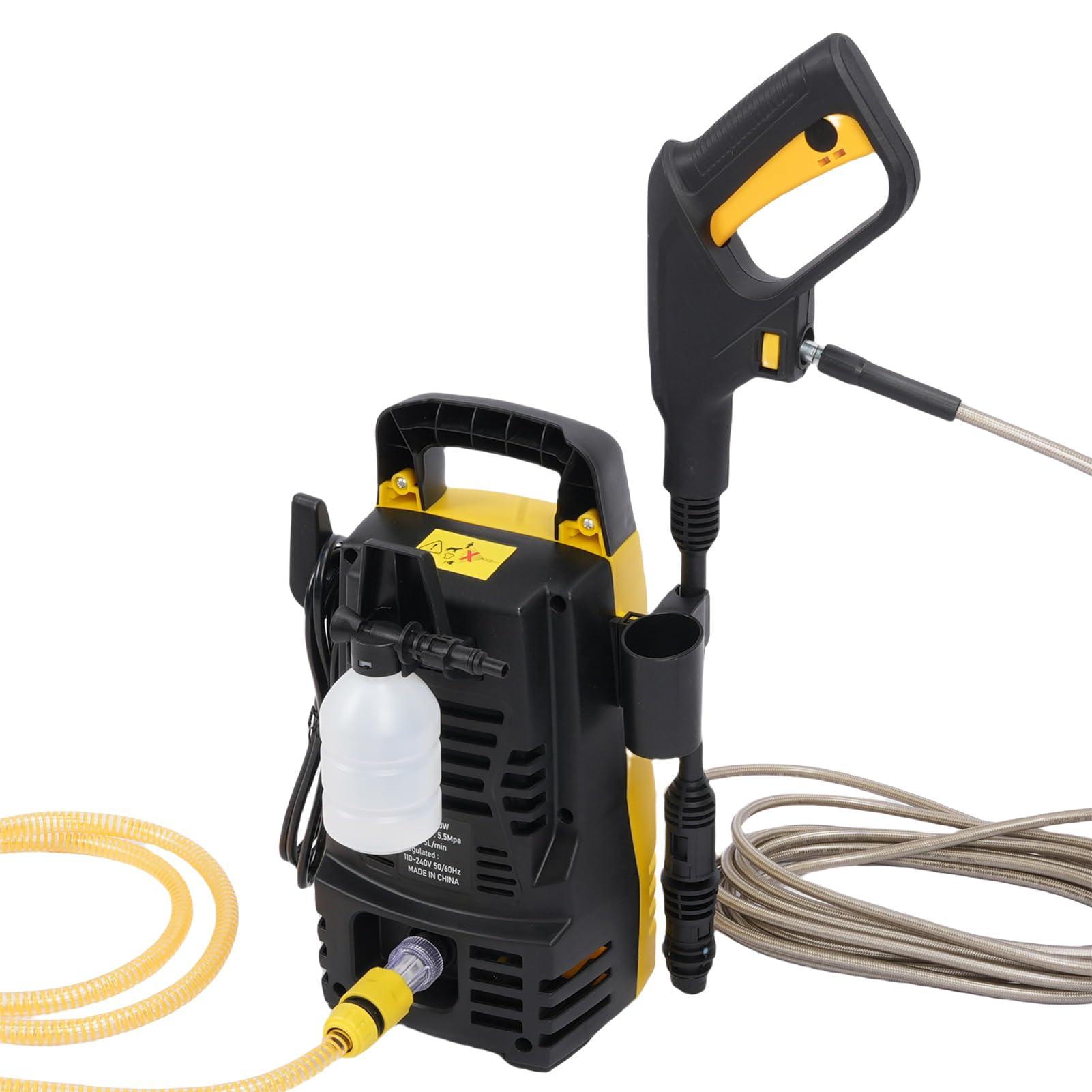1200W Przenośna Elektryczna Myjka Ciśnieniowa Myjka Ciśnieniowa 1160Psi 360L/H z regulowaną dyszą do Podjazdów Samochodowych Meble Ogrodowe (Wtyczka UE 250 V)