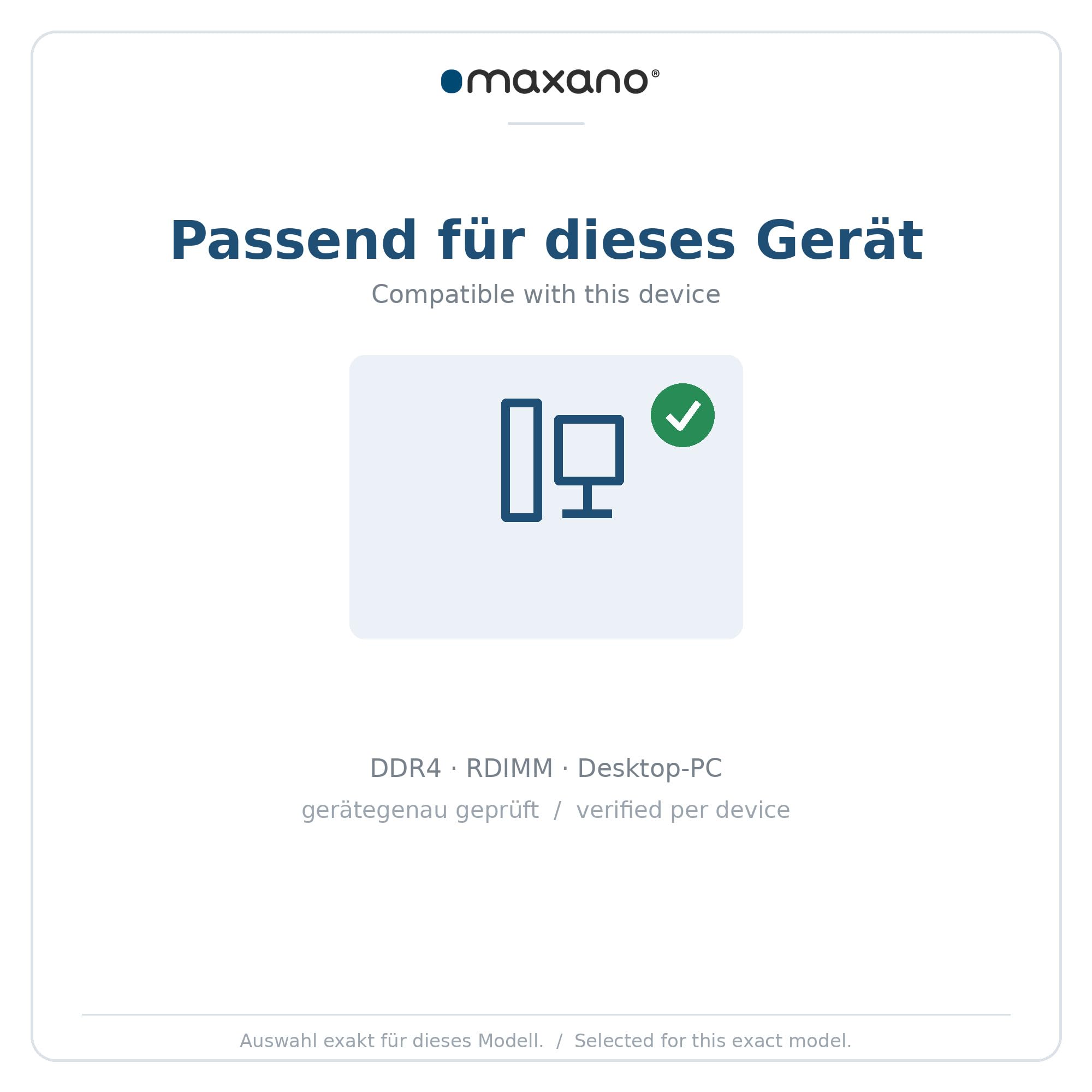Maxano 32GB RAM kompatibel mit Dell Precision 7810 Tower (DDR4 PC4-19200, RDIMM, ECC)