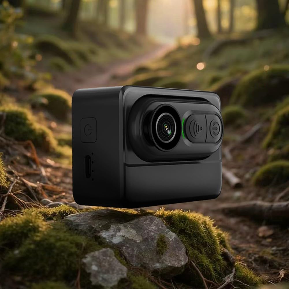 Action Camera, 4K Pollice Sport Camera WiFi Ricarica Magnetica, Outdoor Ciclismo Pocket Pet Camera per Vlogging Video Registrazione