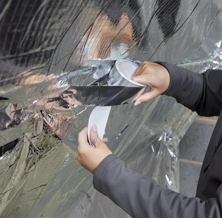 Miniatura 8 de Cinta de papel de aluminio profesional de 3 pulgadas x 20 yardas, ahora más gruesa - 4 mil y pegamento mejorado, cinta HVAC resistente al calor,