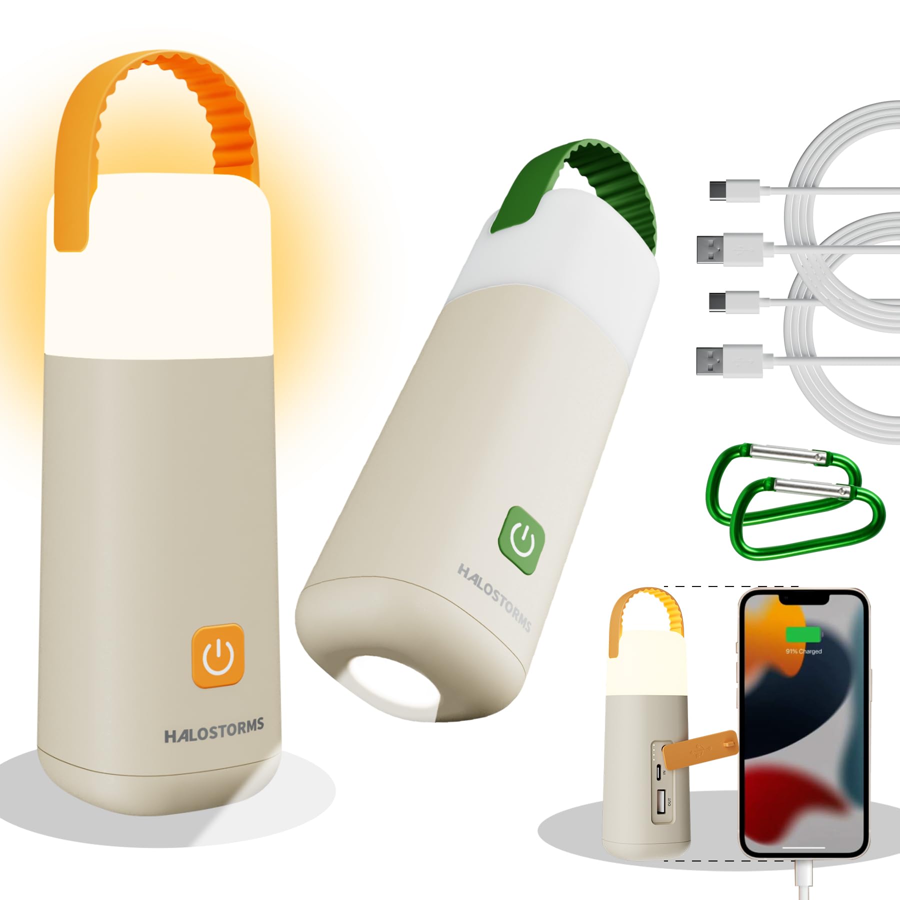 Linterna de camping, 350 horas de tiempo de funcionamiento, recargable, 3200 mAh, linterna con 4 modos, luz impermeable para senderismo, emergencias, cortes de energía
