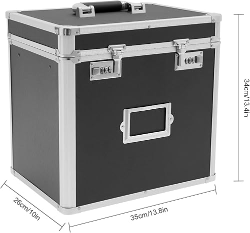 Miniatura 3 de Caja de bloqueo de almacenamiento portátil, caja de almacenamiento de aluminio con bloqueo de código, Maletín de aluminio, caja de medicina, cajas