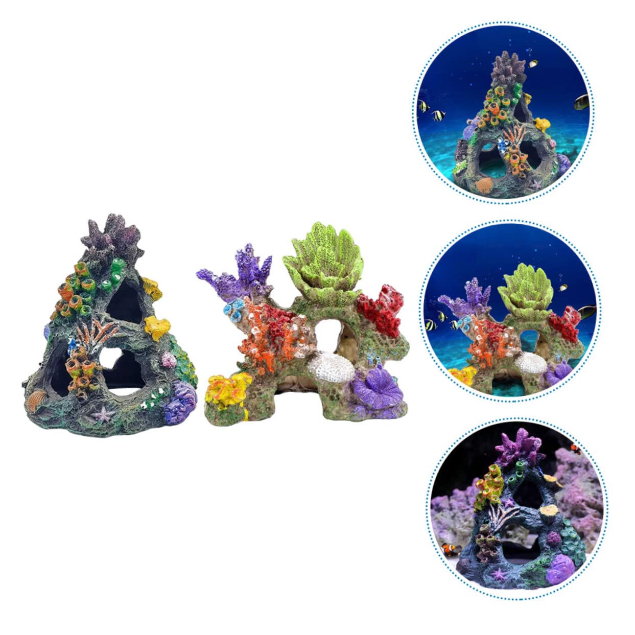 LIOOBO 2piezas Decoración De Acuario Coral Artificial para Peceras Adorno Simulación De Coral para Paisajismo Submarino y Ocultación Tanques De Peces