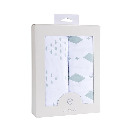 Miniatura 4 de Funda para cambiador, sábanas de cuna para colchón de bebé de 36 x 18 pulgadas, unisex, gris salvia diamante, paquete de 2 unidades