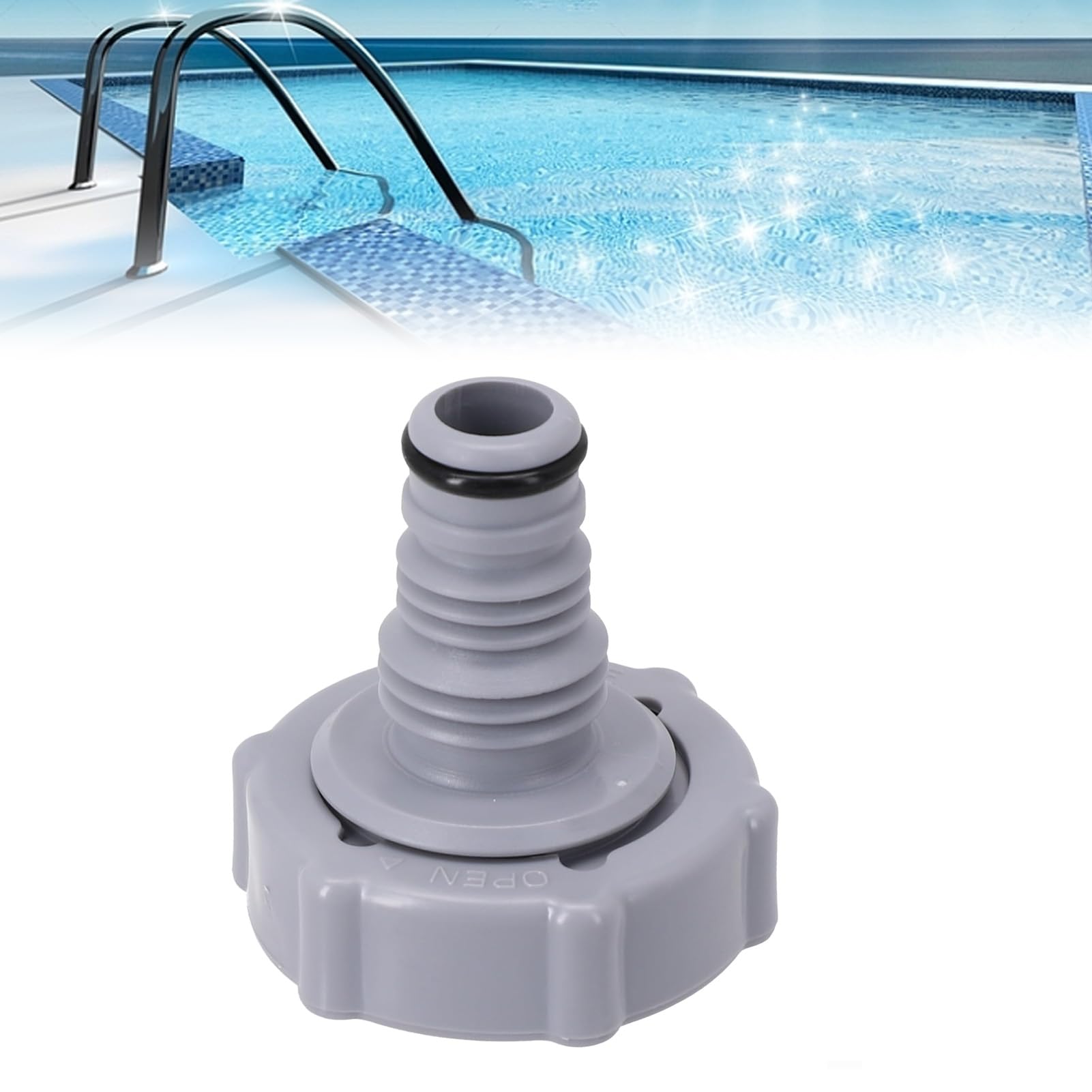 Pool Hose Adapter Drain Valve, P6H1419 Drain Valve Adapter Drain Valve Replacement for Draining Pool Hose Drain Valve Connector(1PC)
