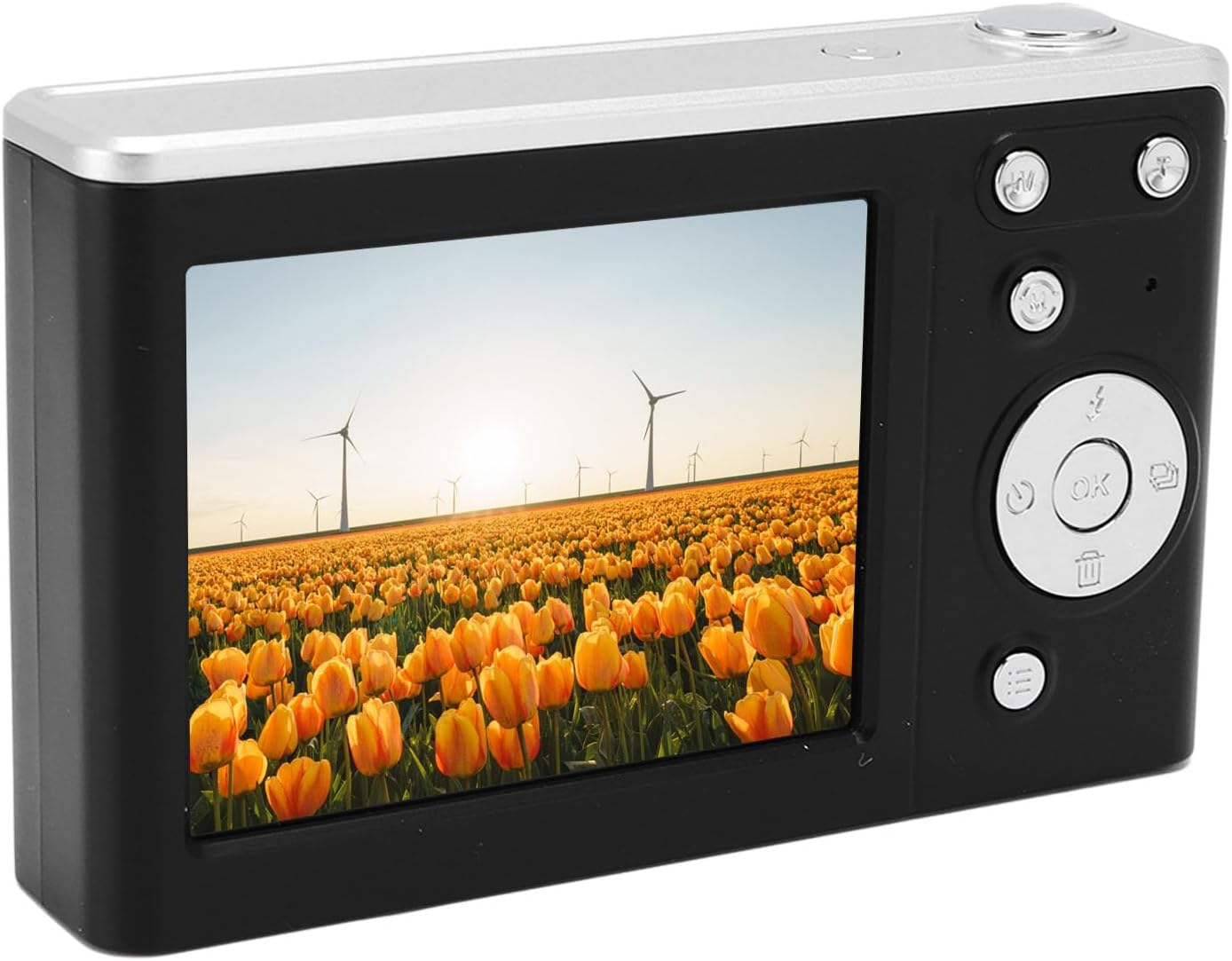 Back view of VBESTLIFE Digital Camera showing screen and control buttons