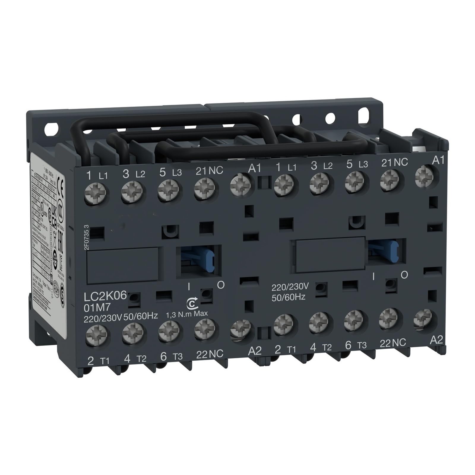 Contacteur inverseur K avec verrouillage intégré 3P 440V 6A bobine 48V AC 1NF