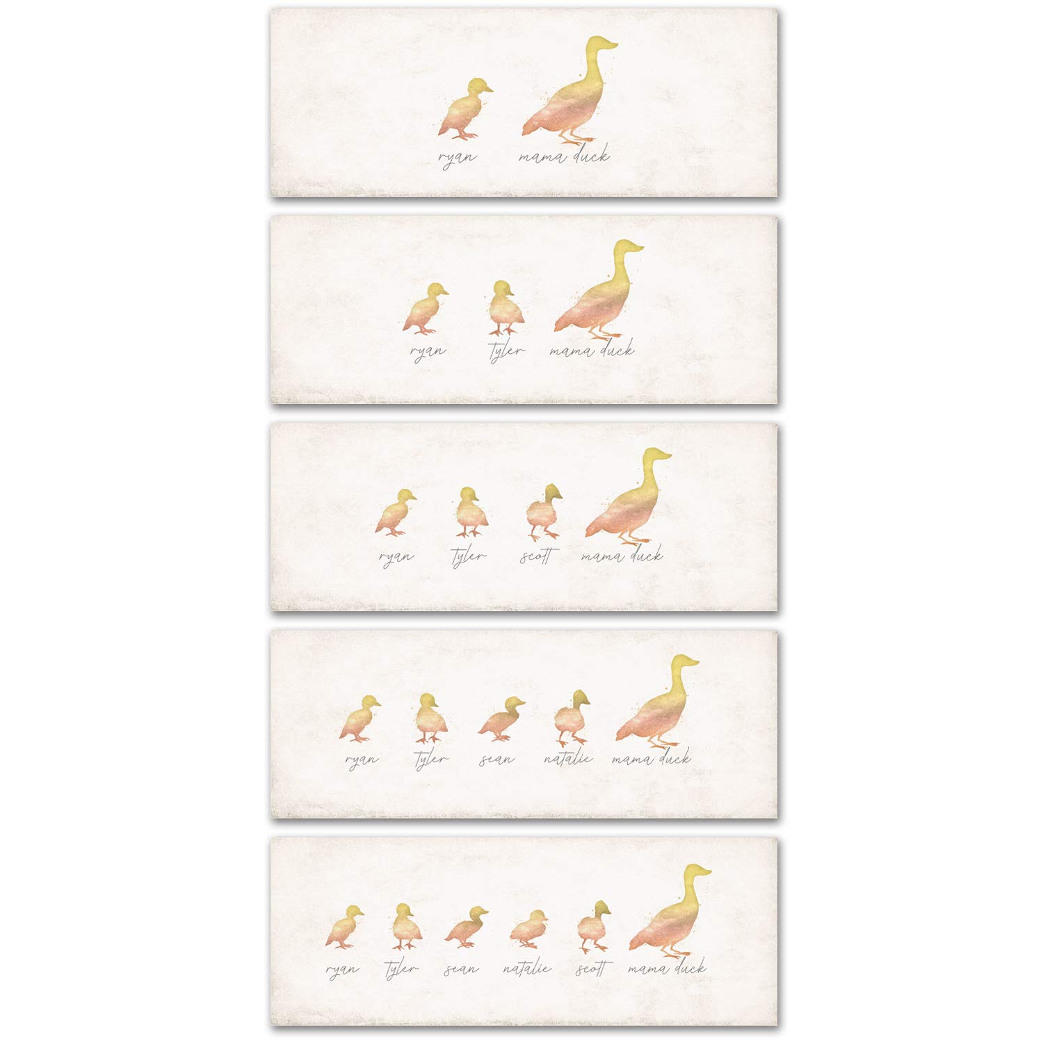 Amazon.com: Mama Duck and Baby DuckDucklings - Personalized Mothers Day  Gift from Children (9.5x26 Block Mount, 3 Baby Ducks): Posters & Prints