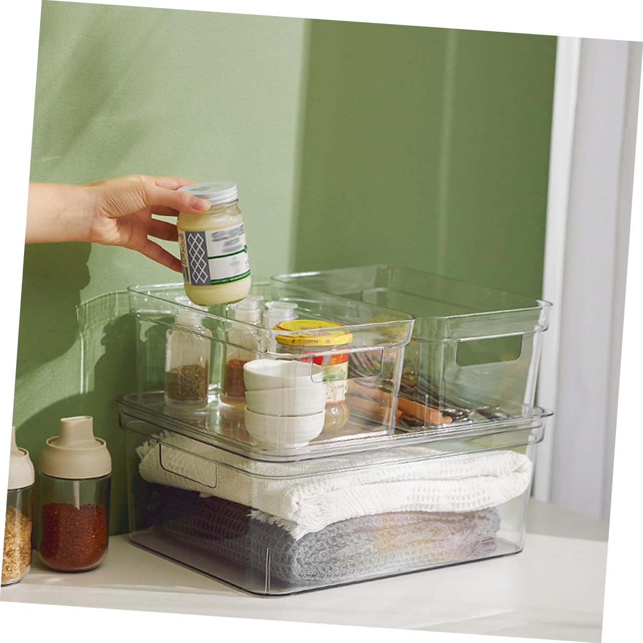 TOPBATHY Transparente Aufbewahrungsbox mit Deckel für Junge Mädchen Spielzeugaufbewahrungsbox zum Organisieren Kunststoffbox für Bausteine und Kleinteile