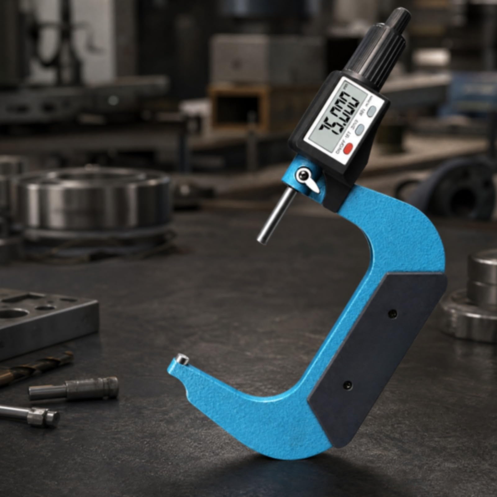 predolo Calibrador Digital Exterior Precisión con Tornoillo Micrométrico y Pantalla Gran para Mediciones Externas en Talleres Mecánicos y Trabajos Inspección, 0-25mm
