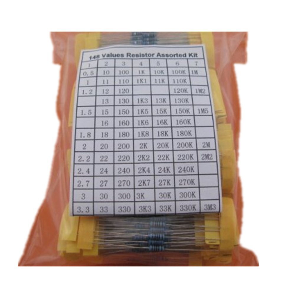 1% 1/4W Metal Film Resistor Assorted Kit 148 Value total 3700pcs 25pcs each