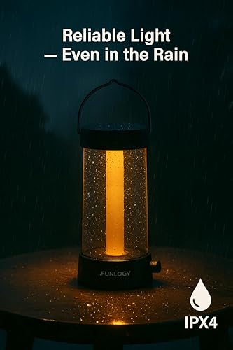 Miniatura 7 de Farol – Linterna LED recargable para campamento, luz vintage regulable de 360°, banco de energía de 4000 mAh, alto CRI 95, IPX4 resistente al agua,
