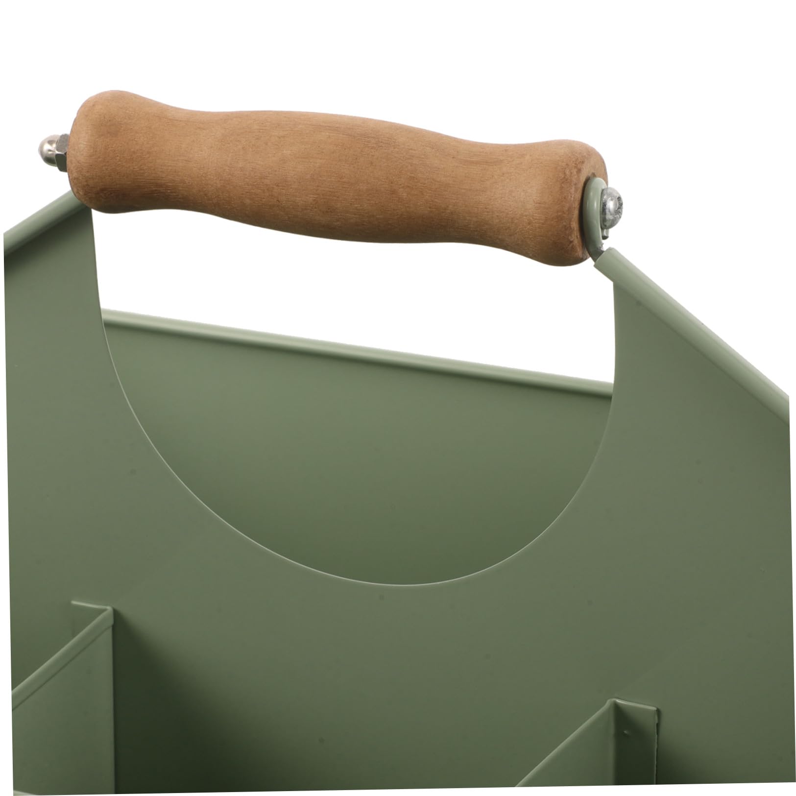 Caja de Almacenamiento Apilable para Semillas de Jardín de Hierro Verde con 4 Compartimentos y Asa y Fiable para Transporte en Bancos de Plantación