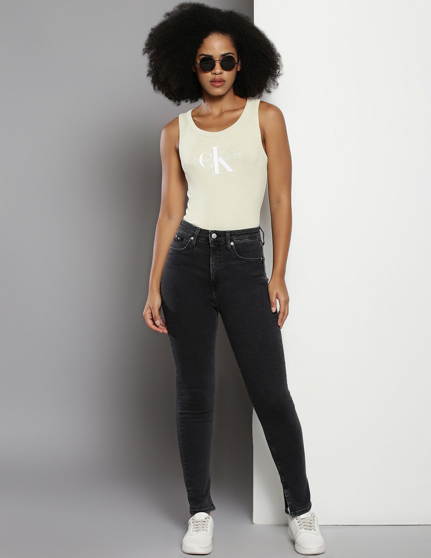 Calvin Klein Damen Hosen High Rise Skinny J20j222141
