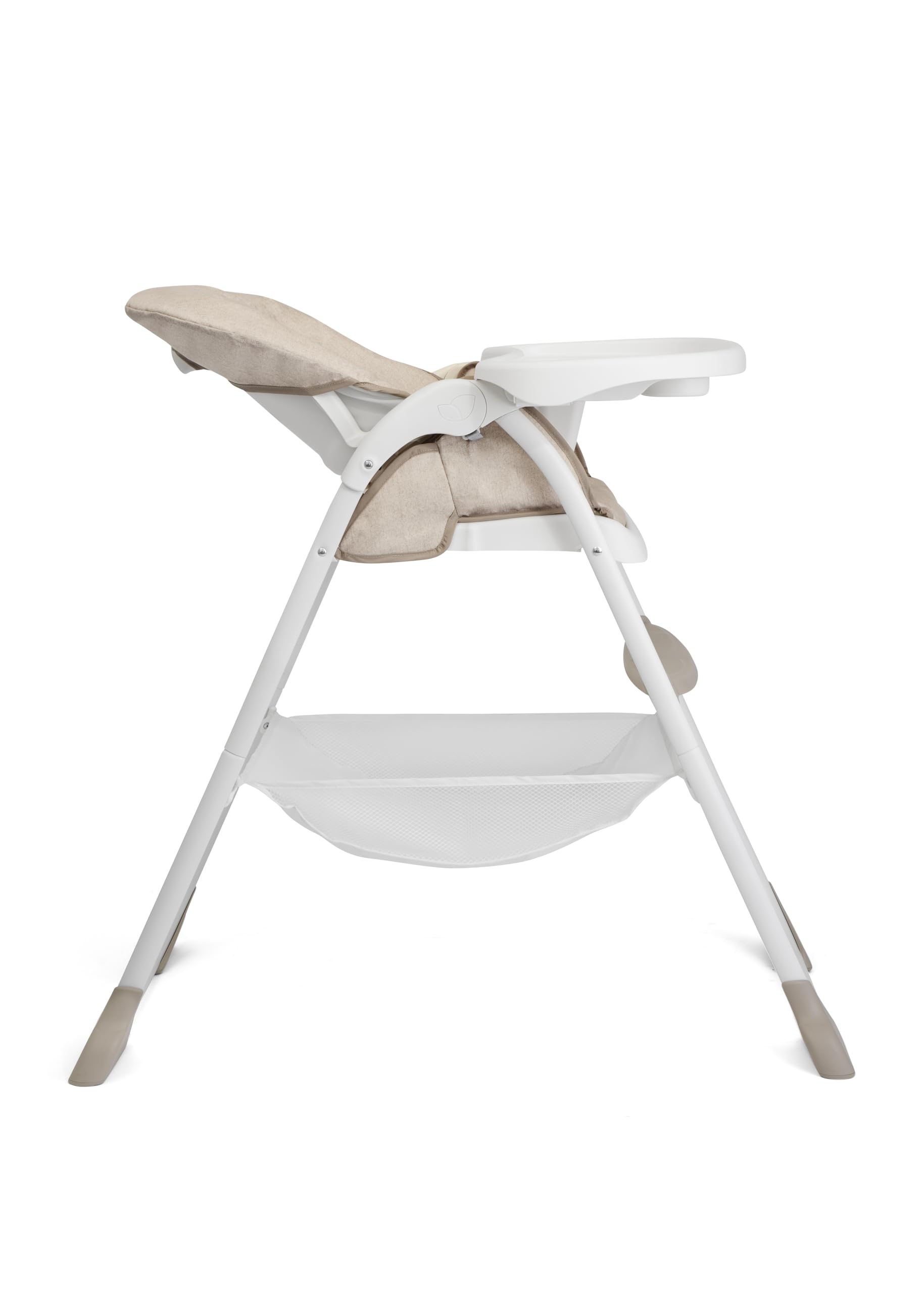 Joie mimzy™ snacker Hochstuhl 6 Monate bis 15 kg, kompakt faltbar, Einhand-Faltmechanismus, 3-fach verstellbare Rückenlehne, 5-Punkt-Gurt, Tablett mit Getränkehalter (TAUPE)