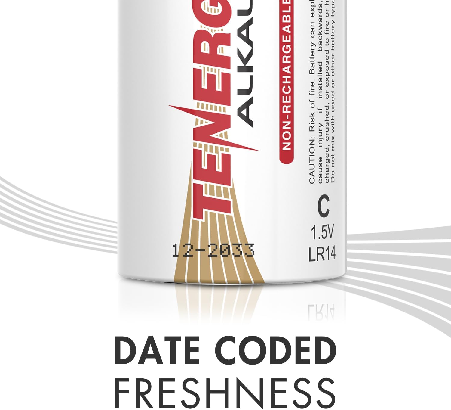 Tenergy 1.5V C Alkaline LR14 Battery, High Performance C Non-Rechargeable Batteries for Clocks, Remotes, Toys & Electronic Devices, Replacement C Cell Batteries, 12 Pack - Image 4