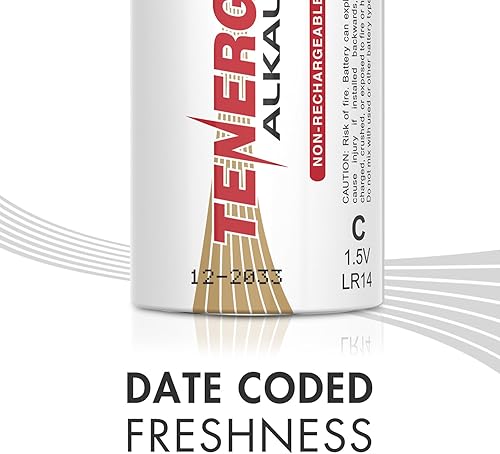 Miniatura 4 de Tenergy Batería alcalina LR14 de 1.5 V C, baterías no recargables C de alto rendimiento para relojes, controles remotos, juguetes y dispositivos