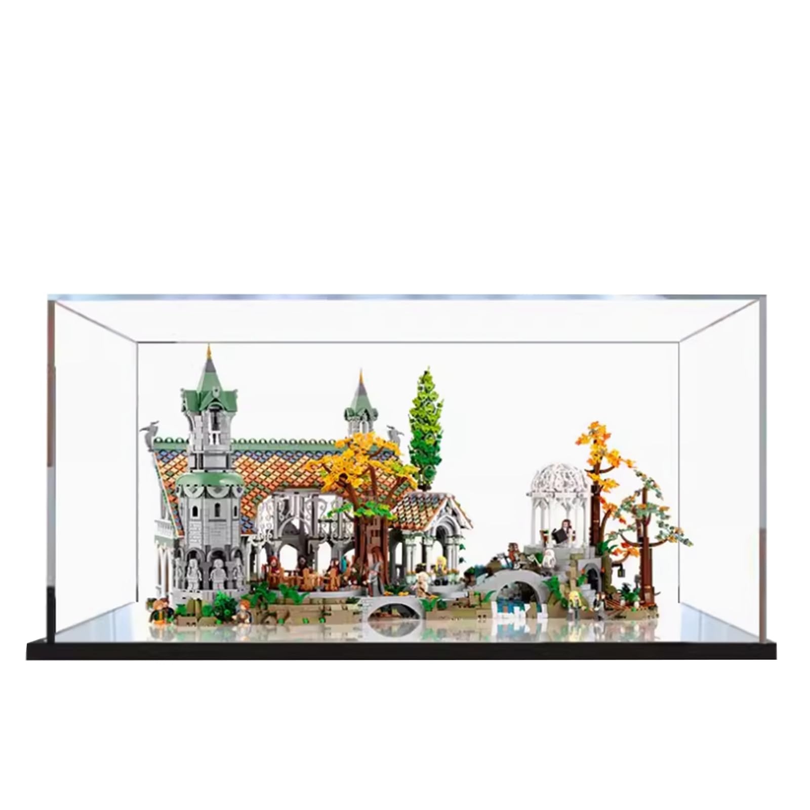 Sonnies Transparent Acrylic Display Case For Lego 10316 Rivendell Castle, Dustproof Storage Box, Display Box Compatible With Lego 10316 (Only Case, No Model)