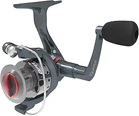 Quantum Carretel de pesca giratório Optix, 4 rolamentos (3 + embreagem), antirreverso com engrenagens lisas, alinhadas com precisão, embalagem de moluscos