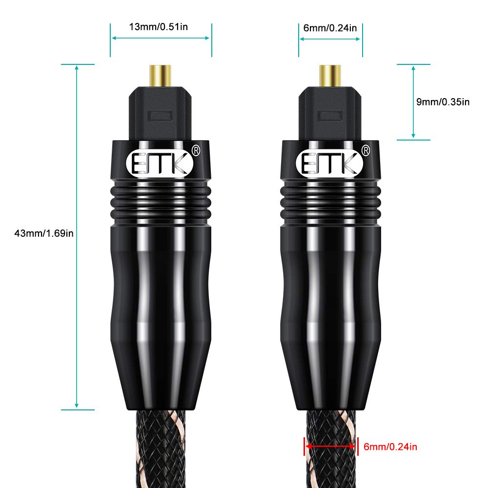 Cavo Audio Ottico Toslink Maschio Maschio Mt Cavo Audio Ottico DeleyCON 1,5m - Toslink Digitale S/PDIF In Fibra Ottica Per TV, Console, Impianti Hi-Fi Collegamento Audio Digitale - Foto 4