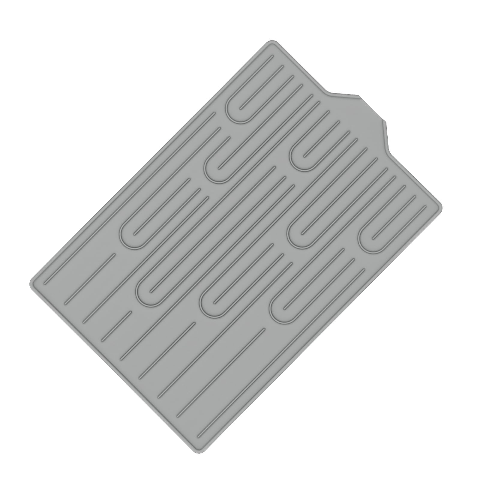 Btgghytr Silicone Mats for Kitchen with Drainage Square Efficient Water Flows Up to 230C Nonslip Bottom Dishes Drying Mats