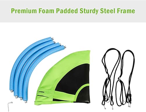 Miniatura 5 de Costzon - Platillo volador de 40 pulgadas, columpio seguro y resistente para niños de fácil montaje, cuerdas ajustables, ideal para el parque de