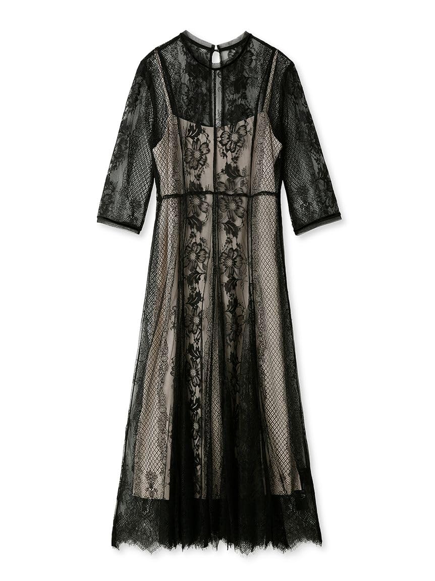 FRAY I.D レースロングドレス FWFO235601 0サイズ Amazon.co.jp: [フレイ アイディー] レースロングドレス