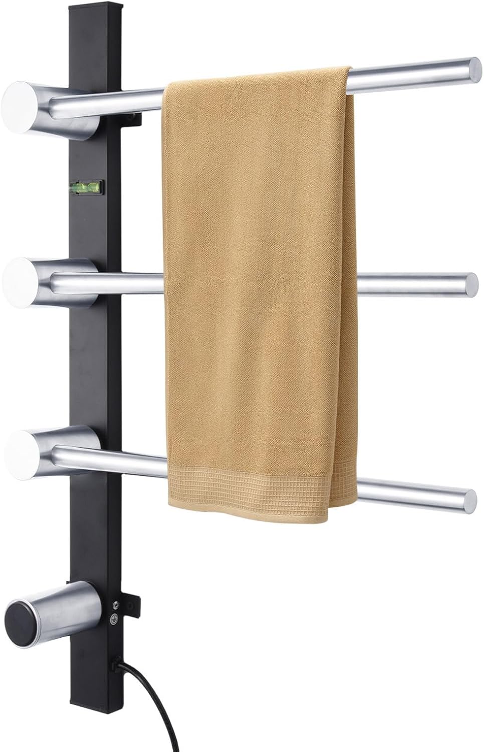 Bathroom Towel Warmer Rack | 3 Heated Towel Rail | Display Towel Warmer with Adjustable Temperature, Towel Drying Rack for Hotel, Apartment