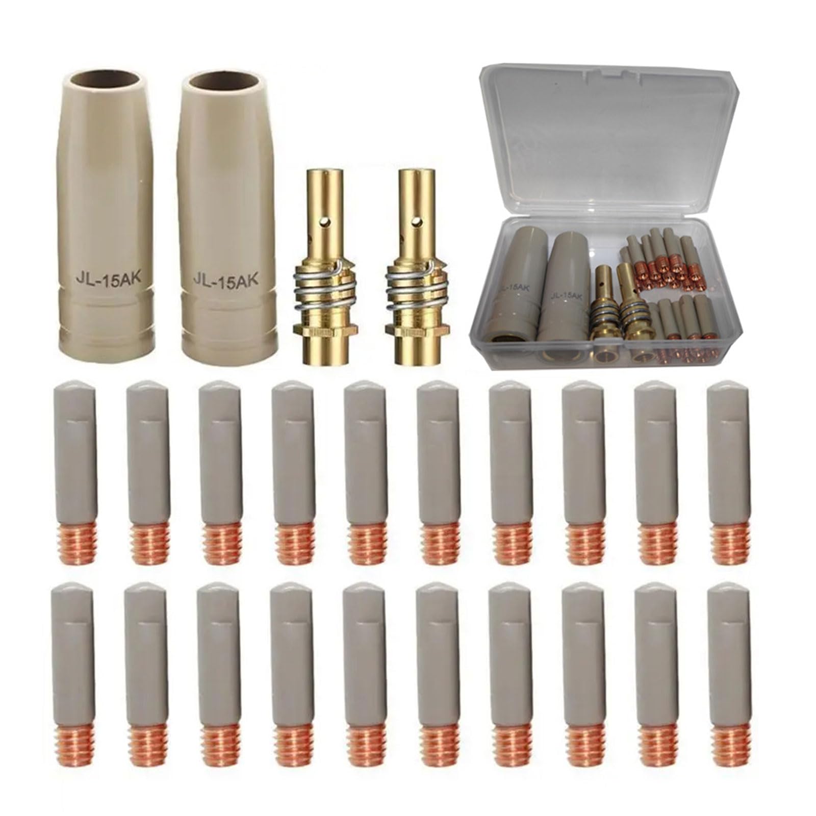 Rgybao 1.2Mm Of 24 Metal Welding Nozzles Coated Tips For Tig 15Ak Torches Protective Nozzles Extended Use Resistant Welding Nozzle