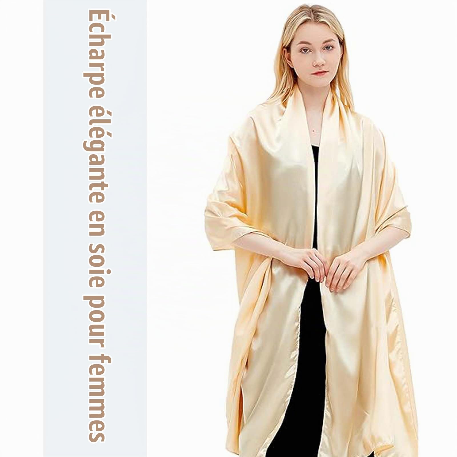 VIDSTM Mousseline de Soie Etoles Femme 200 * 70CM Foulards Femme Doux et Agréable pour la Peau Rouge Etole Femme Chic Peut être Associé à des Robes de Soirée, des Robes de Mariée