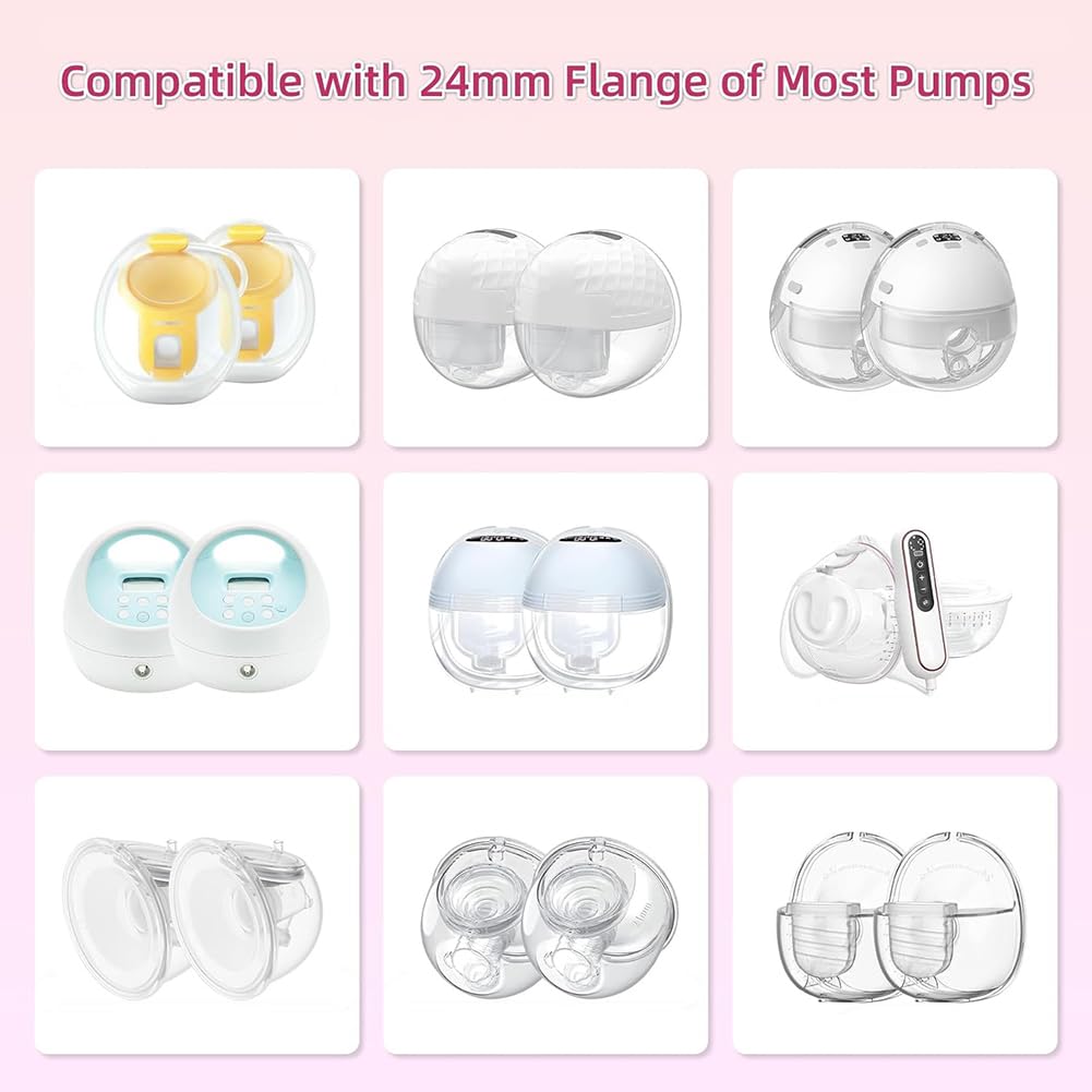 Hodaqe Breast Pump Flange Inserts for 24 mm Shields, 5 Pcs 3