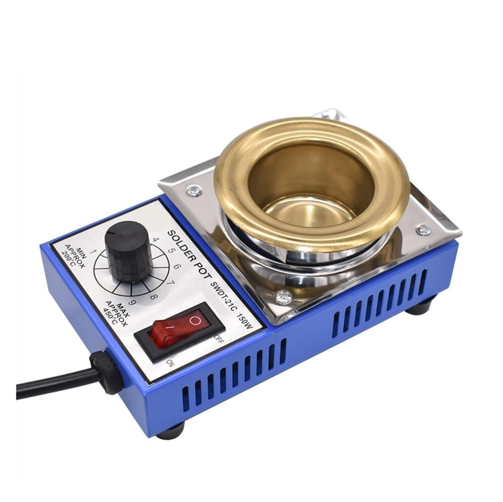 Mjfvn 150W Solder Pot Soldering Desoldering Bath 50Mm Swdt- 21C Solder Pot 450 Degree Max Soldering Desoldering Bath 9Pcs/Lot