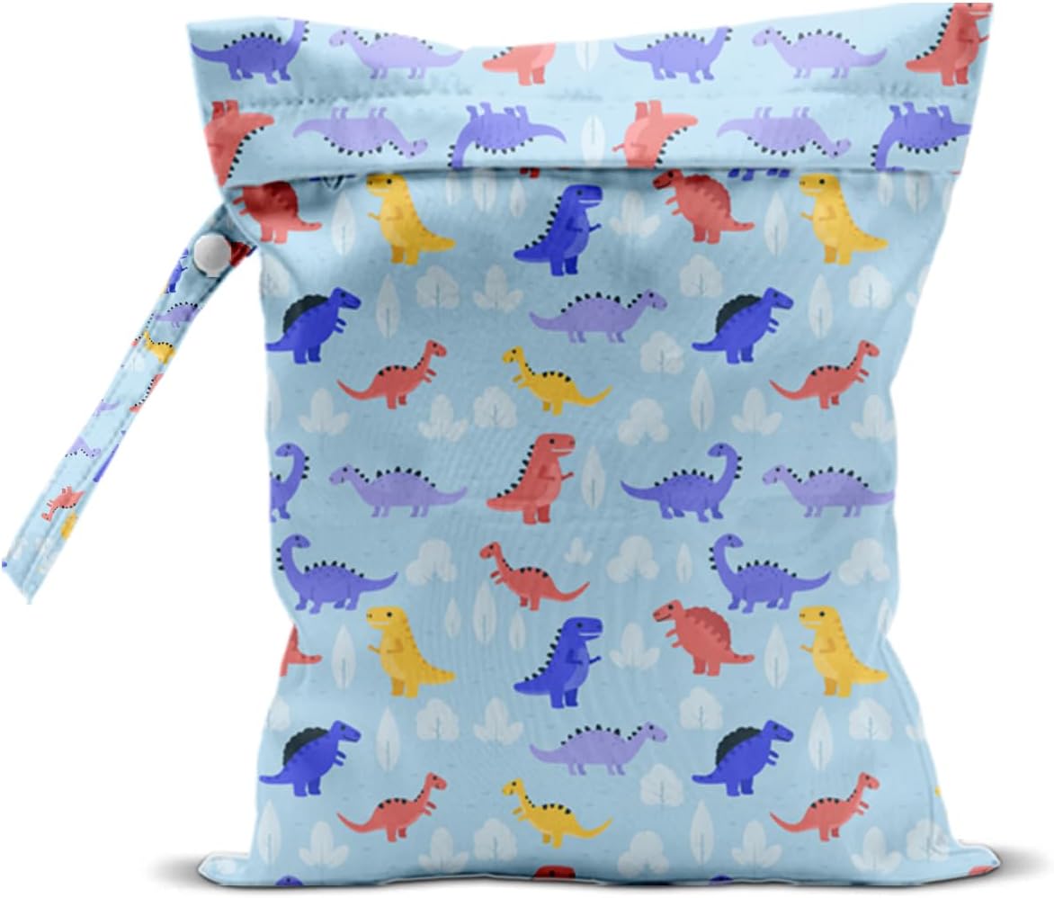 Wet Dry Bags for Diaper Waterproof Swimsuit Washable Reusable Bag for Beach Diapers Dirty Yoga Gym Clothes Plant Gifts for Men Women Friend 12.5x10.2 Inches