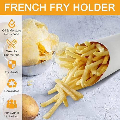 Miniatura 8 de KINGZHUO 50 piezas de soporte para papas fritas de 14 onzas tazas de embutidos desechables para fiestas para hornear cajas de palomitas de maíz