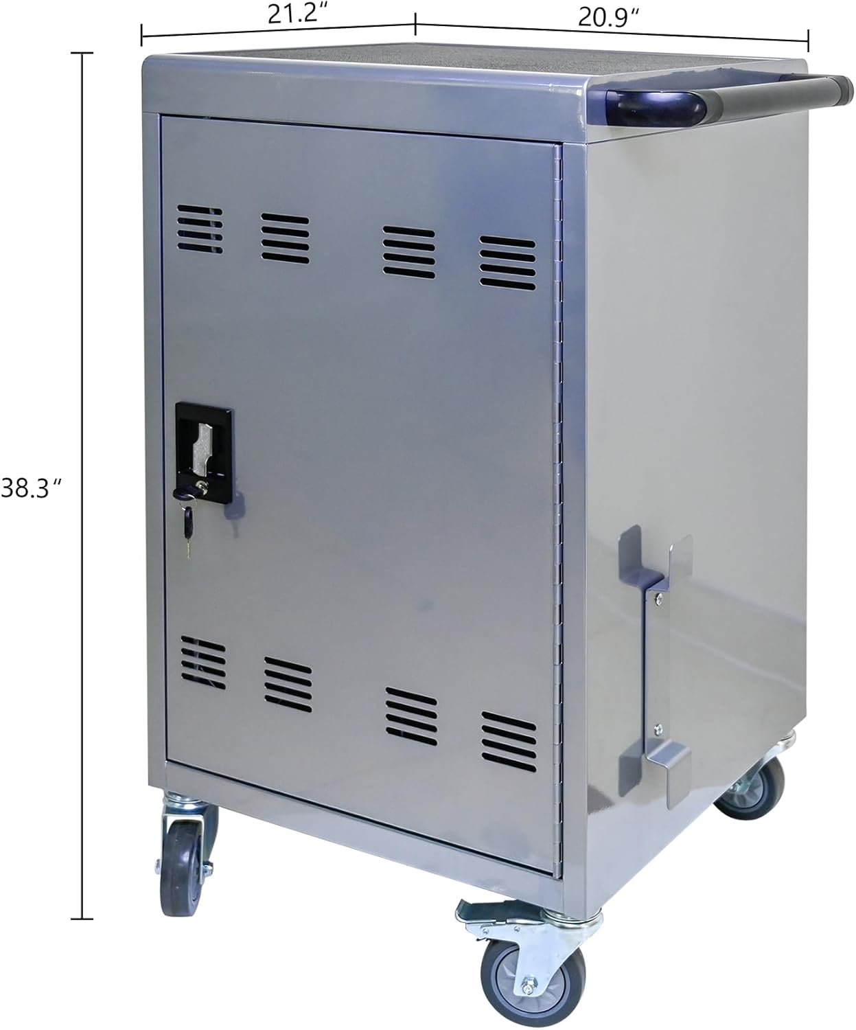 Mobile School Charging Cart Station for Chromebook, Tablet and Laptop Computer with Power Strip Included, Protable Charging Station for Classroom, Office