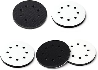 Orbital Sander Foam Pad, 5 inch 8 Holes Hook and Loop Backing Pad, Soft Sander Cushion Pad, Foam Sanding Pads for Orbital Sander (5 PCS)