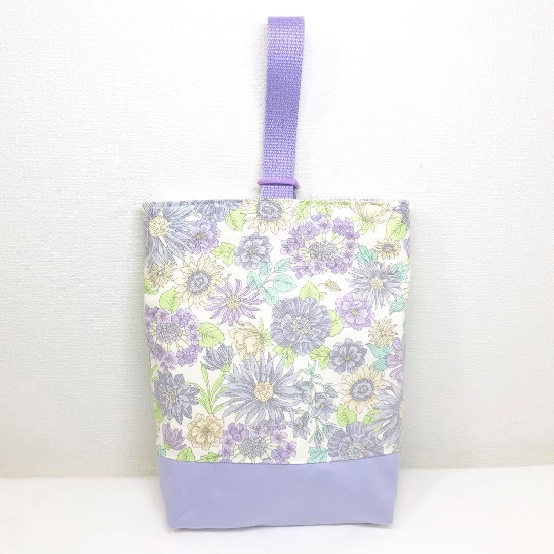 レッスンバッグ 花柄 パープル ラベンダー 女の子 入園入学