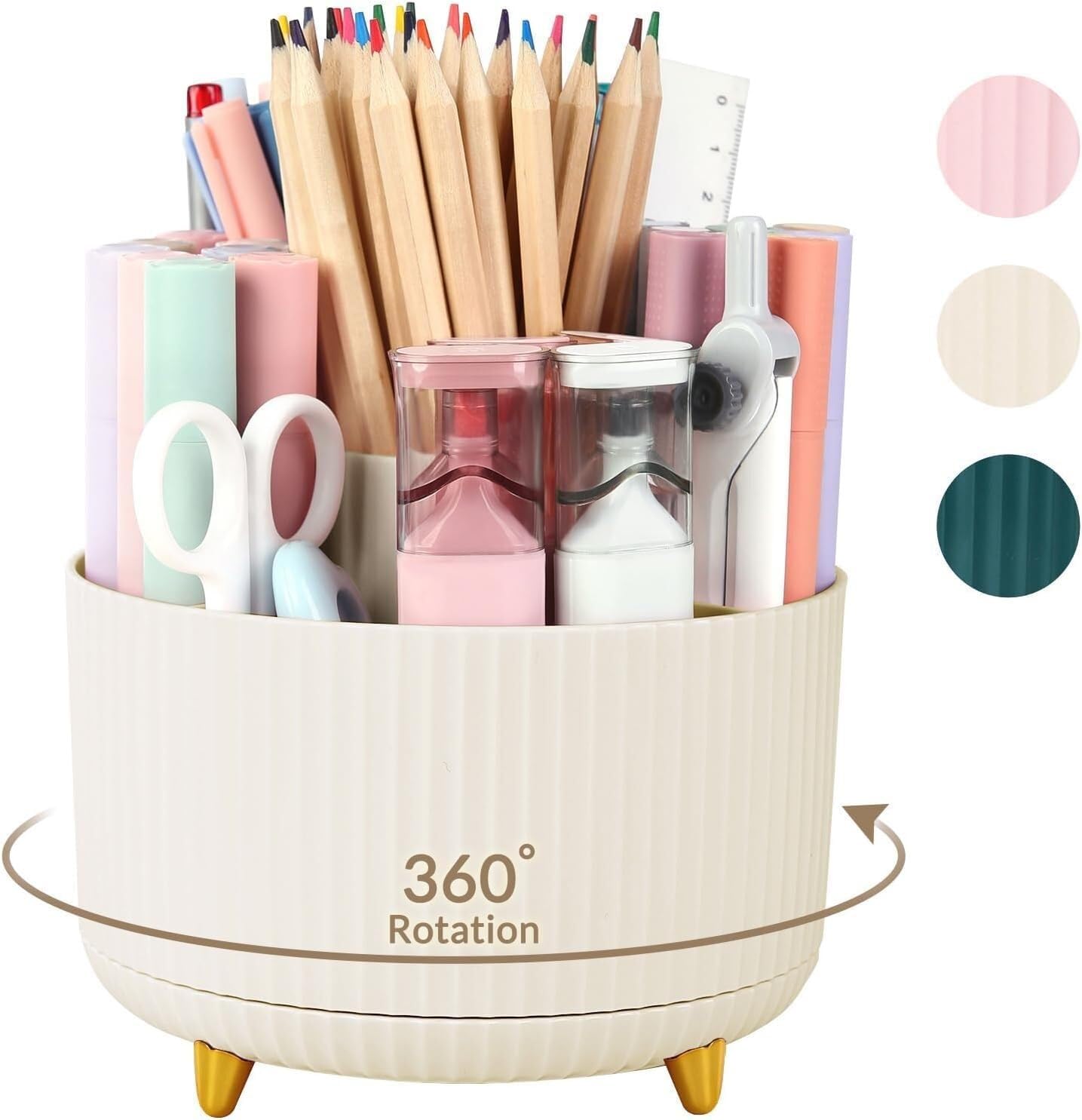 Organizzatore Scrivania Organizer da Scrivania Portapenne A Doppio Scopo per per Penne con 5 Slot per Articoli Artistici Ufficio(C)