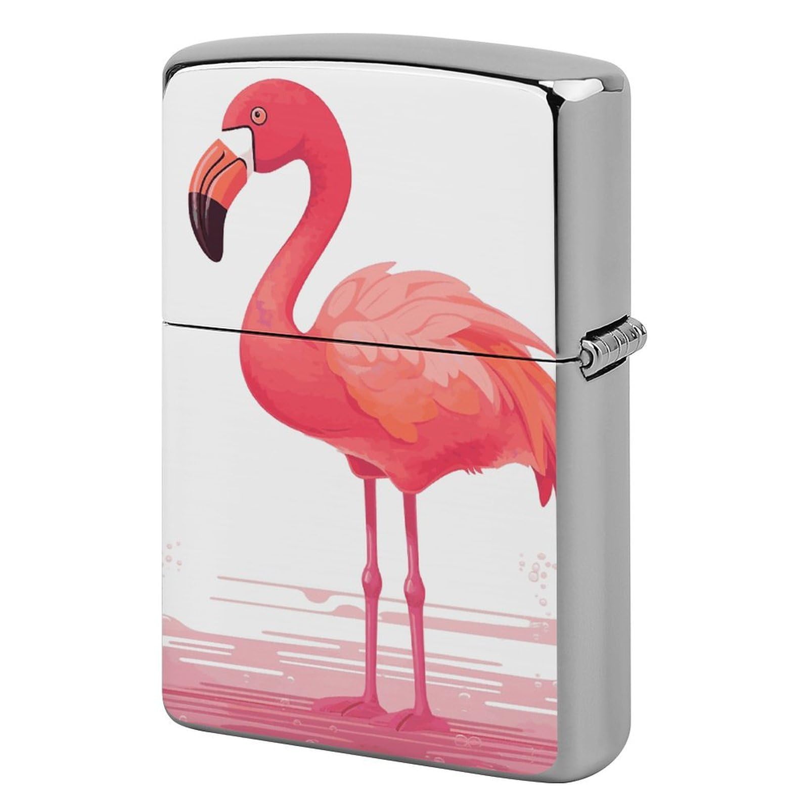 Cartoon Flamingo Lighter Cover for Men, Personalized Lighter Case for Birthday Gift, Flip-Top Lighters Protective Cover, Portable Lighters Shell for Outdoor, Travel