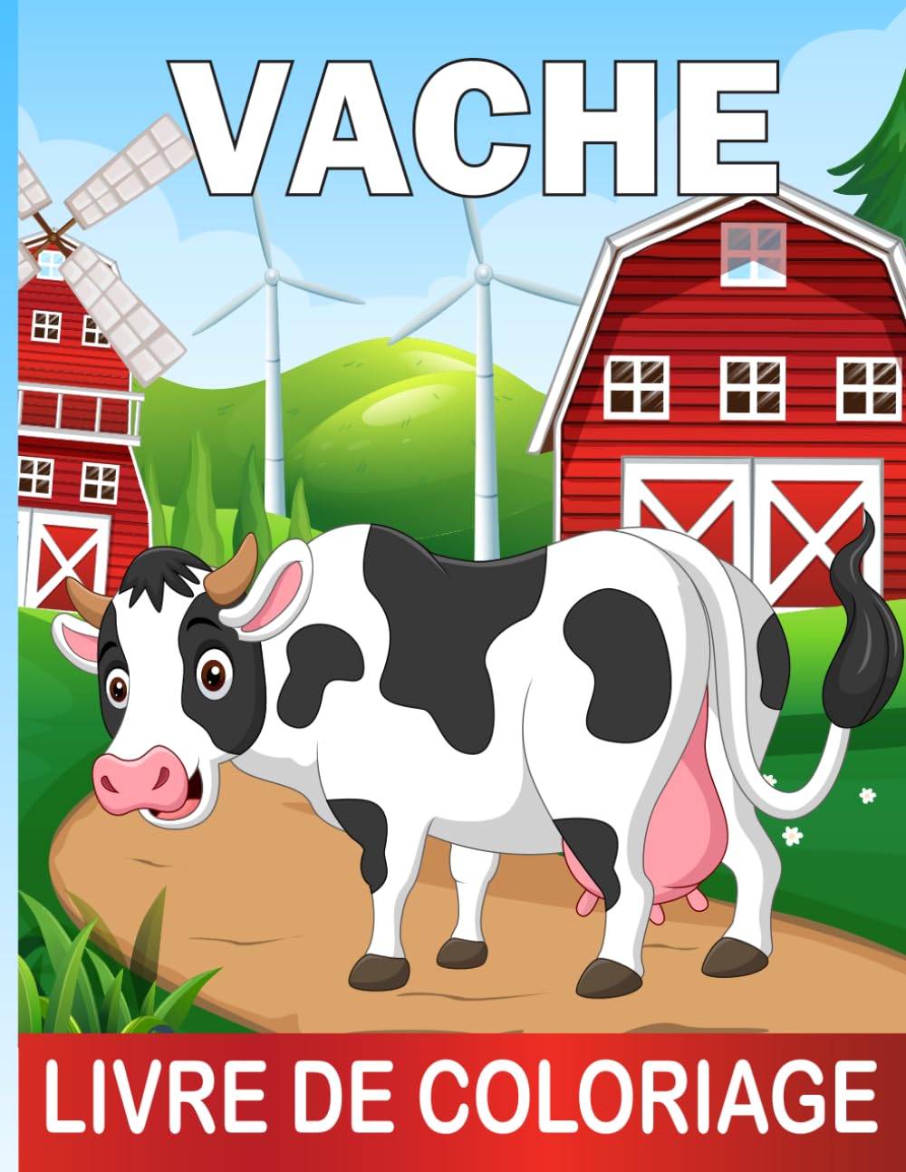 livre de coloriage vache: 30 Coloriages de vaches mignonnes pour enfants, garçons et filles