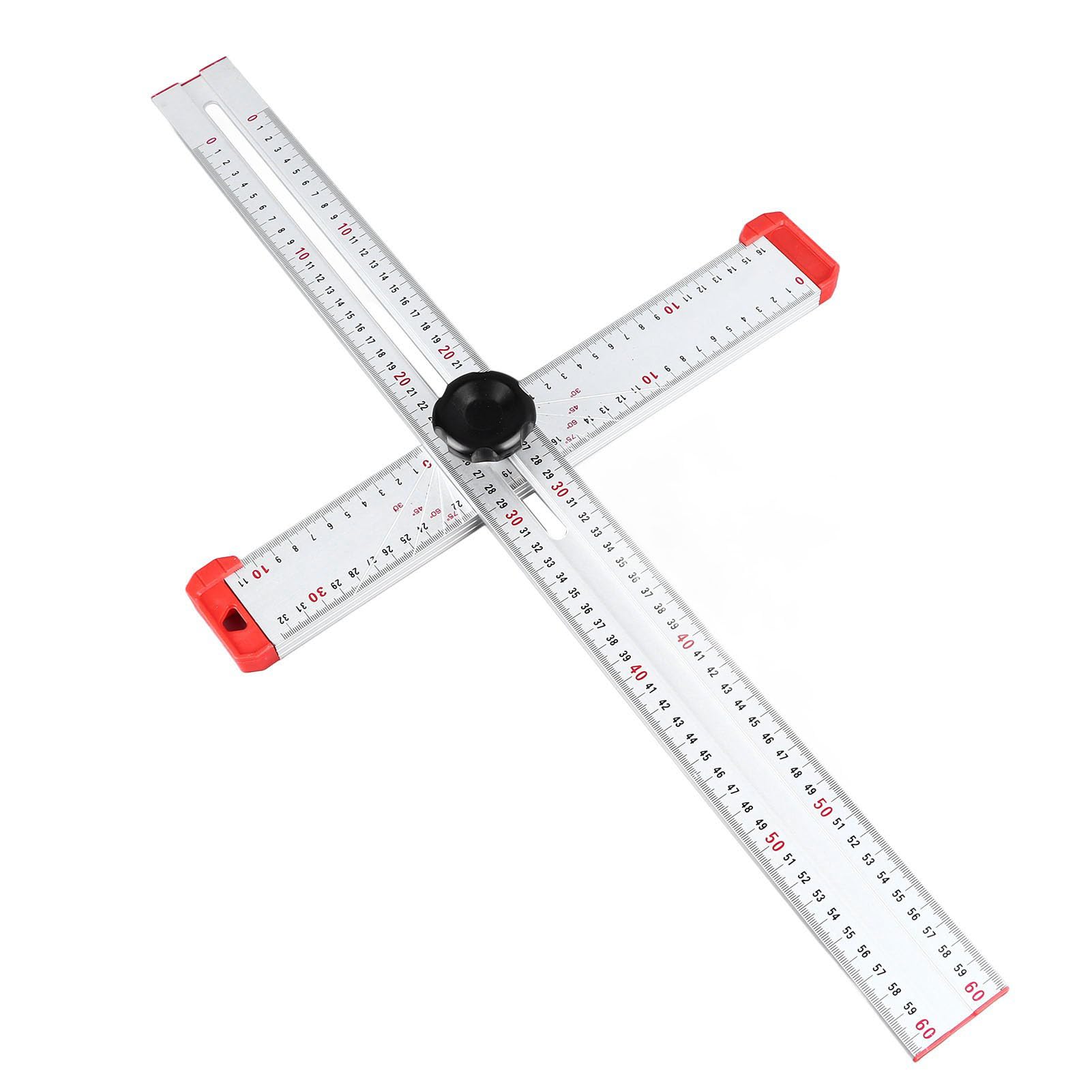 Squadra a T regolabile 600 mm 2 in 1 Righello angolare multifunzione e strumento di misurazione per progetti di costruzione della lavorazione del legno Lega di alluminio Ar