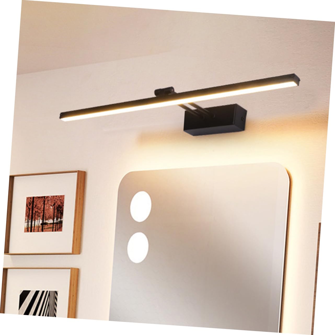 Lampe LED Miroir 10w Noire, Éclairage Coiffeuse Moderne pour Salle de Bain