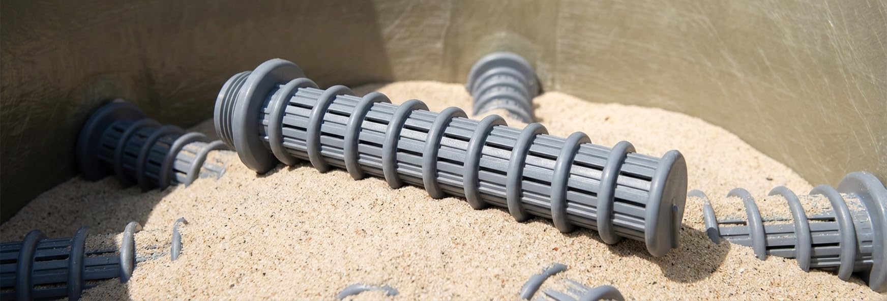 Suinga Pack 8 Brazo Colector 3/4" para Piscina 160 mm | Ranura 0,3 mm | Recambio Filtro Arena y Sistema Filtración