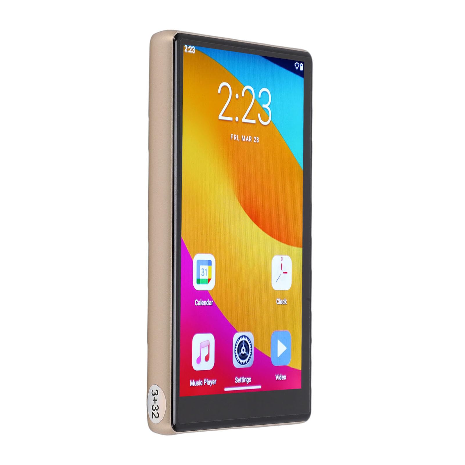 Lettore MP3, Touch Screen da 5,0 Pollici, WiFi, Bluetooth 5.0, 32 GB, con Radio FM (Oro)
