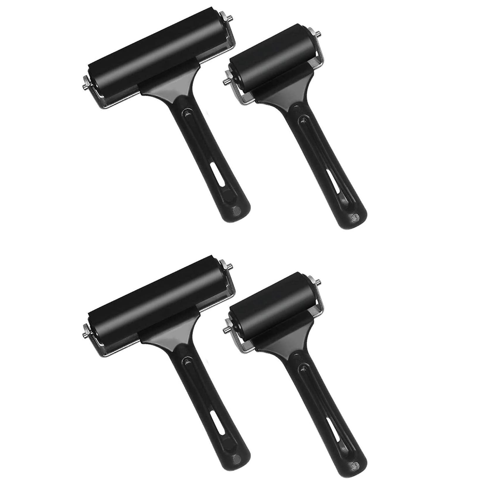 Ctrlzs Rubber Roller, Set Of 6 (6 & 10Cm), Ink Brayer Roller Perfect For Printmaking, Wallpapers, Block Printing Stamping