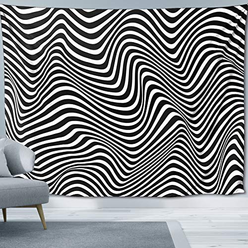 Sosolong Trippy Curve Trippy Tapestry, Magic Curve, Trippy Home Decor, Psychedelic Tapestry, Magical Rotation, Tapestry for Bedroom and Living Room Background (trippy curve, 59in*51in)