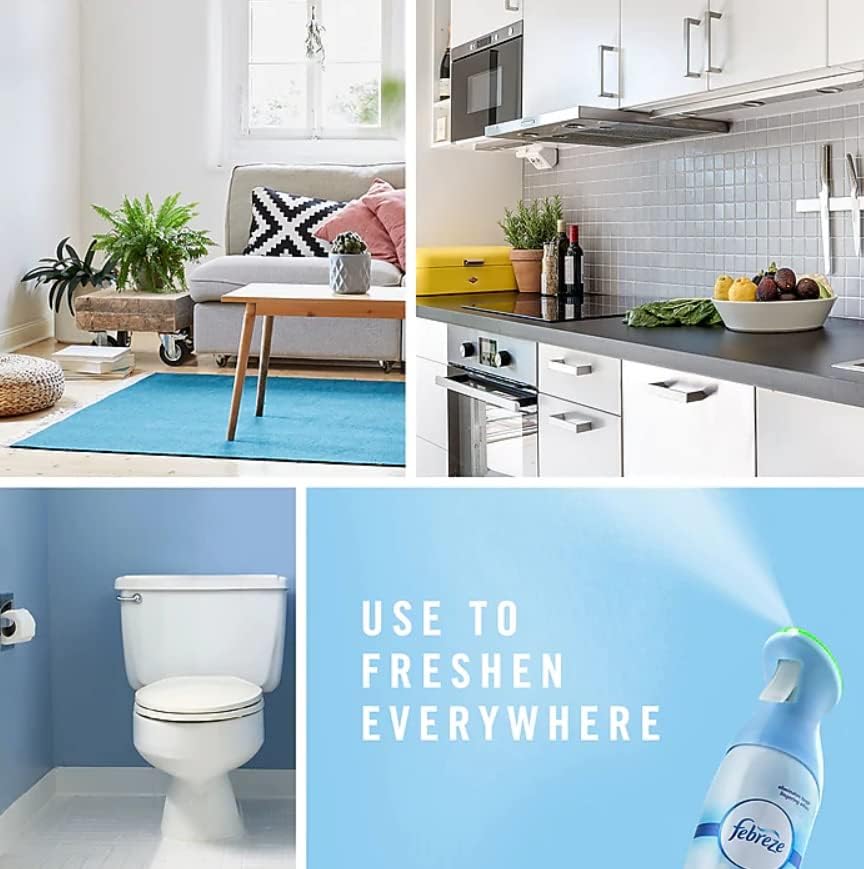 Miniatura 7 de Febreze Ambientador y espray eliminador de olores uno de cada uno de Linen & Sky, Original, Hawaiian Aloha y aromas frescos. 8.82 oz u 8.8 oz cada